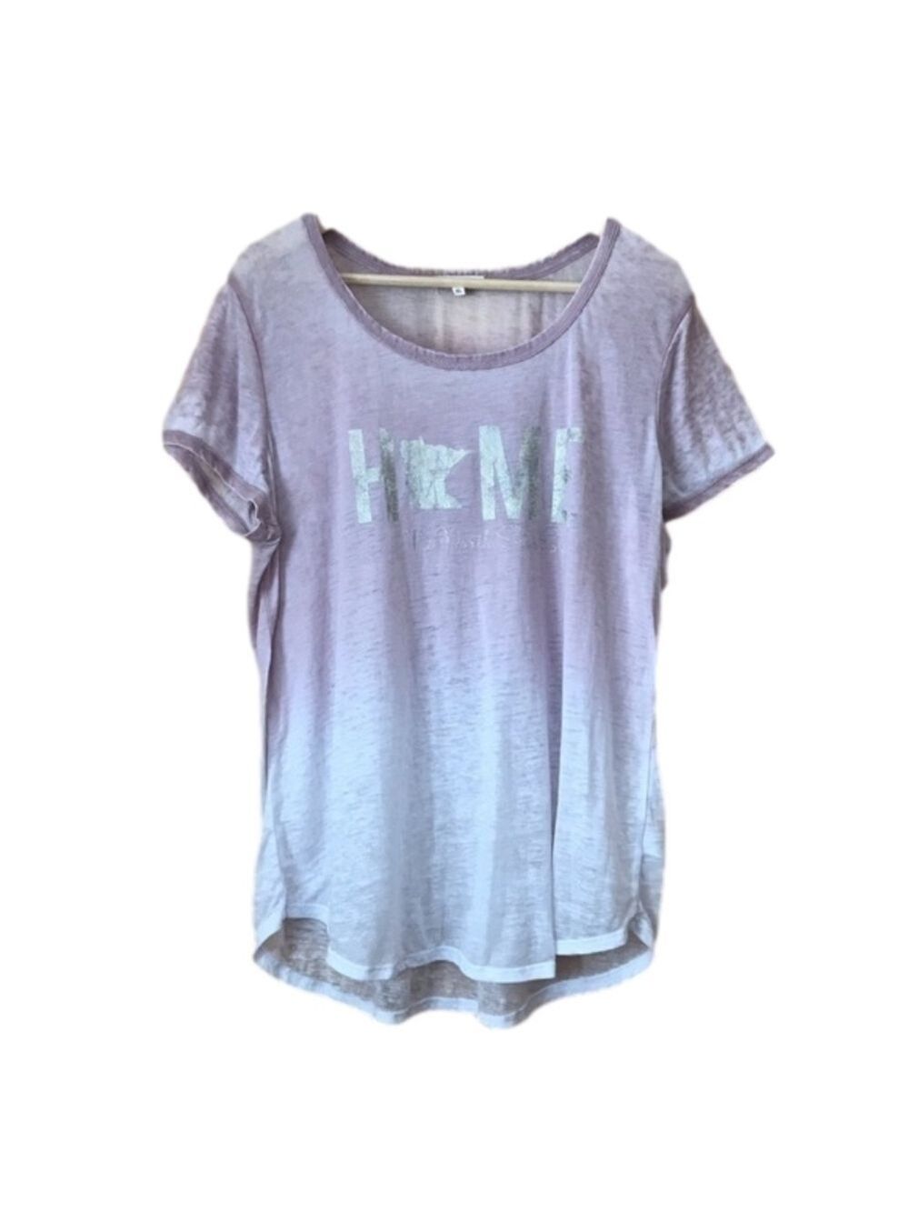 Maurices semi sheer MN Home ombré dip dye burnout tee size XL